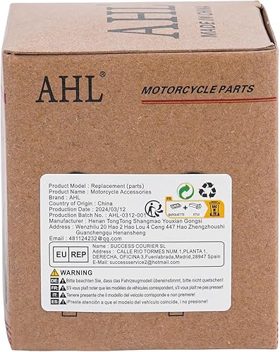 Miniatura 8 de AHL 136 Filtro de aceite para Suzuki GZ250 Marauder 250 1999-2010 GN250 250 1982-2000 DR250 250 1982-1983 1985 SP250 250 1982-1983 1985 250