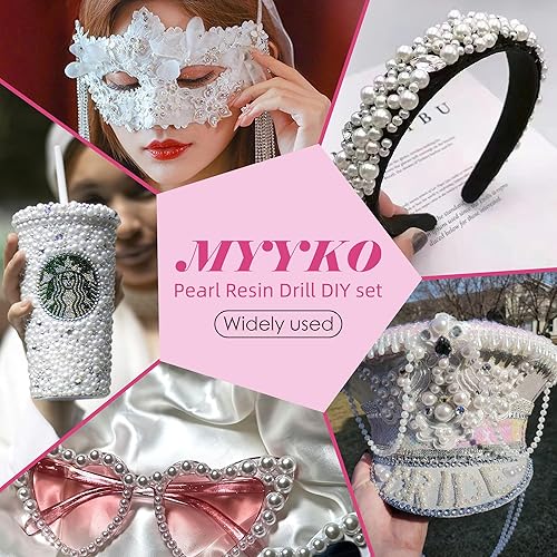 Miniatura 6 de Diamantes de imitación de perlas blancas de 5.64 oz con parte trasera plana para manualidades, tamaño mixto de 0.116 pulgadas a 0.394 pulgadas,