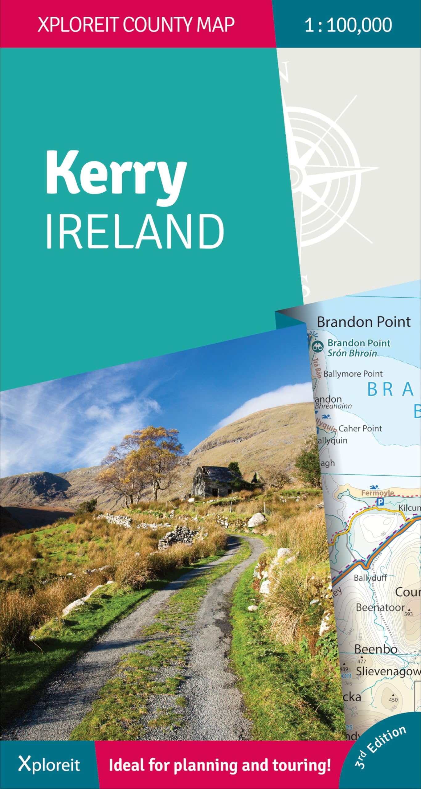 The Xploreit Map of County Kerry Ireland (Xploreit Atlantic Counties)