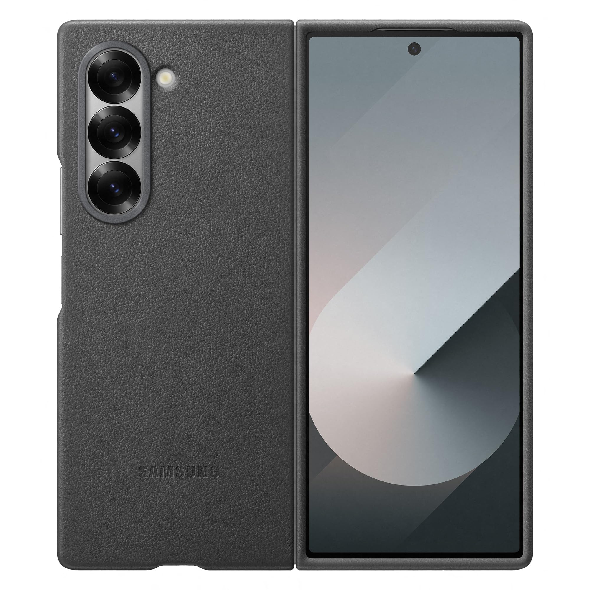 Samsung Galaxy Official Faux Leather Kindsuit Case for Galaxy Z Fold6, Grey