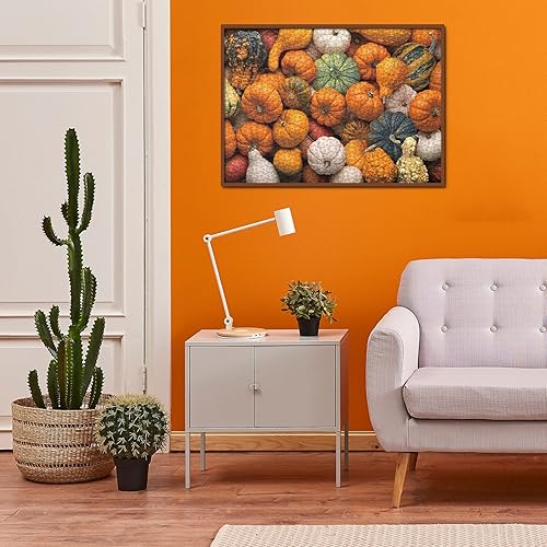Miniatura 5 de Rompecabezas de calabaza de otoño para adultos, 1000 piezas, rompecabezas de otoño de cosecha de Acción de Gracias, rompecabezas de otoño de 1000