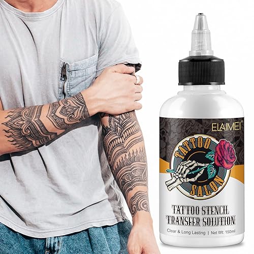 Miniatura 3 de Gel de transferencia de plantillas de tatuaje, crema mágica para plantillas, solución de aplicación de tatuaje para plantillas de máquinas de papel