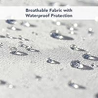 Vista 4 de Serta Power Guard Mattress Encasement, 76" x 80", Quiet, Breathable and Waterproof Mattress Protector with Zipper, 18" Elastic Deep Pocket for