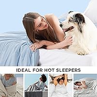 Vista 6 de Bedsure - Mantas refrescantes para personas que tienen calor al dormir, cobija de verano, tamaño individual, regalo fresco, ligero para sudores