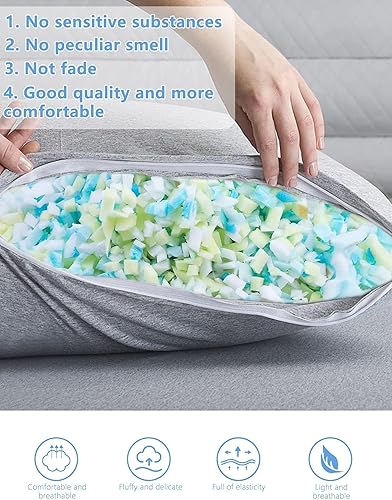 Miniatura 3 de FIEATES Relleno de puf de 10 libras, relleno de espuma viscoelástica triturada reutilizable para almohadas y cojines de sofá