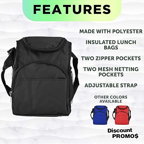 Miniatura 2 de DISCOUNT PROMOS Juego de 10 bolsas de almuerzo multiusos con cremallera, paquete a granel, soporte para comidas, perfectas para el trabajo, camping