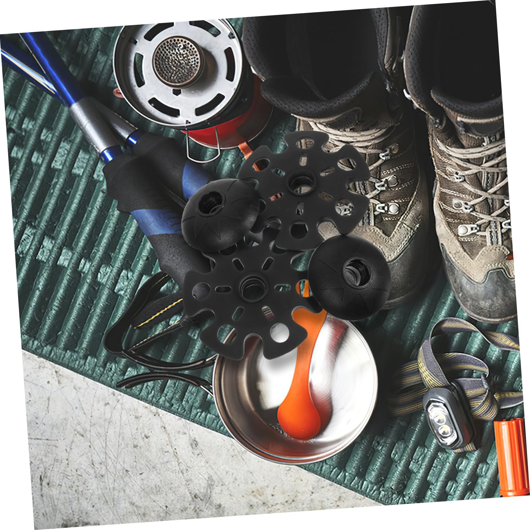 VANZACK 4pièces Embouts pour Bâtons De Randonnée Forme De De Neige Coussinets pour Marche Accessoires De Randonnée Ski De Fond Et Durables