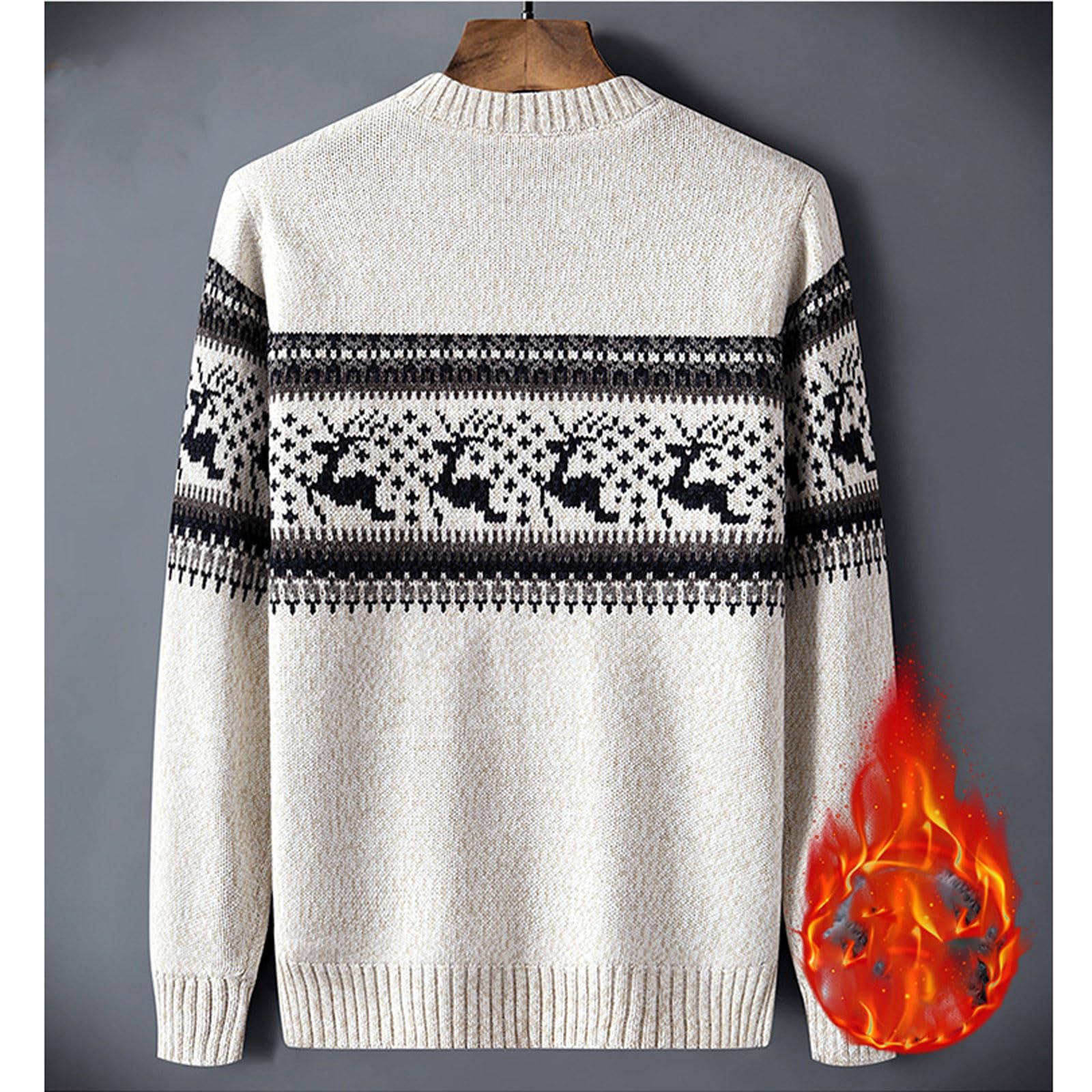 Maglione Natale Uomo, Maglia Natale Uomo Maglione Natale Divertente Pullover da Uomo con Motivo Alce Merry Christmas Sweater Ugly Maglione Natalizio Coppia Maglione Festa Natale