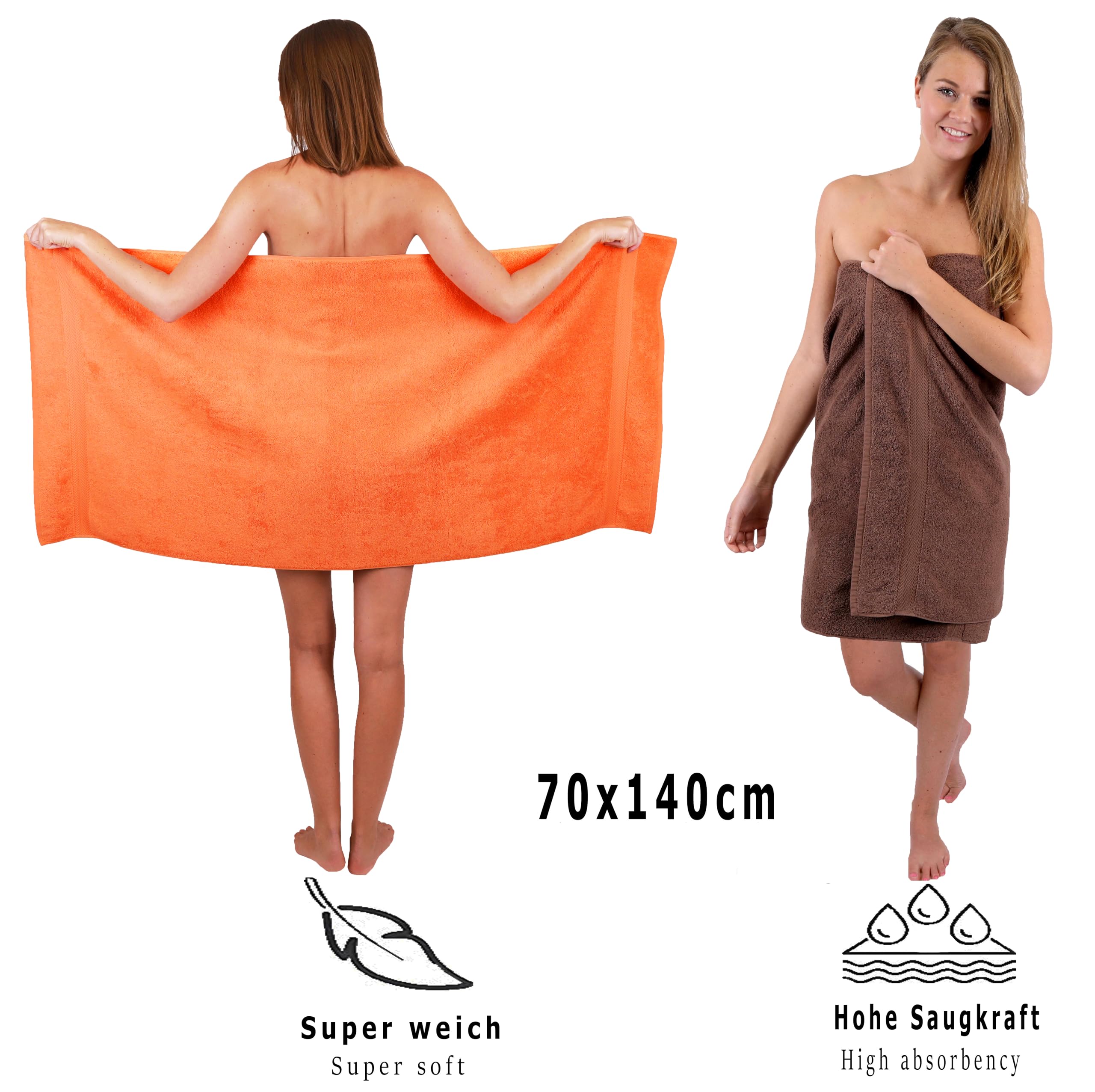 Betz Lot De 5 Serviettes Nice Pack 100% Coton 1 Serviette De Douche 2 Serviettes De