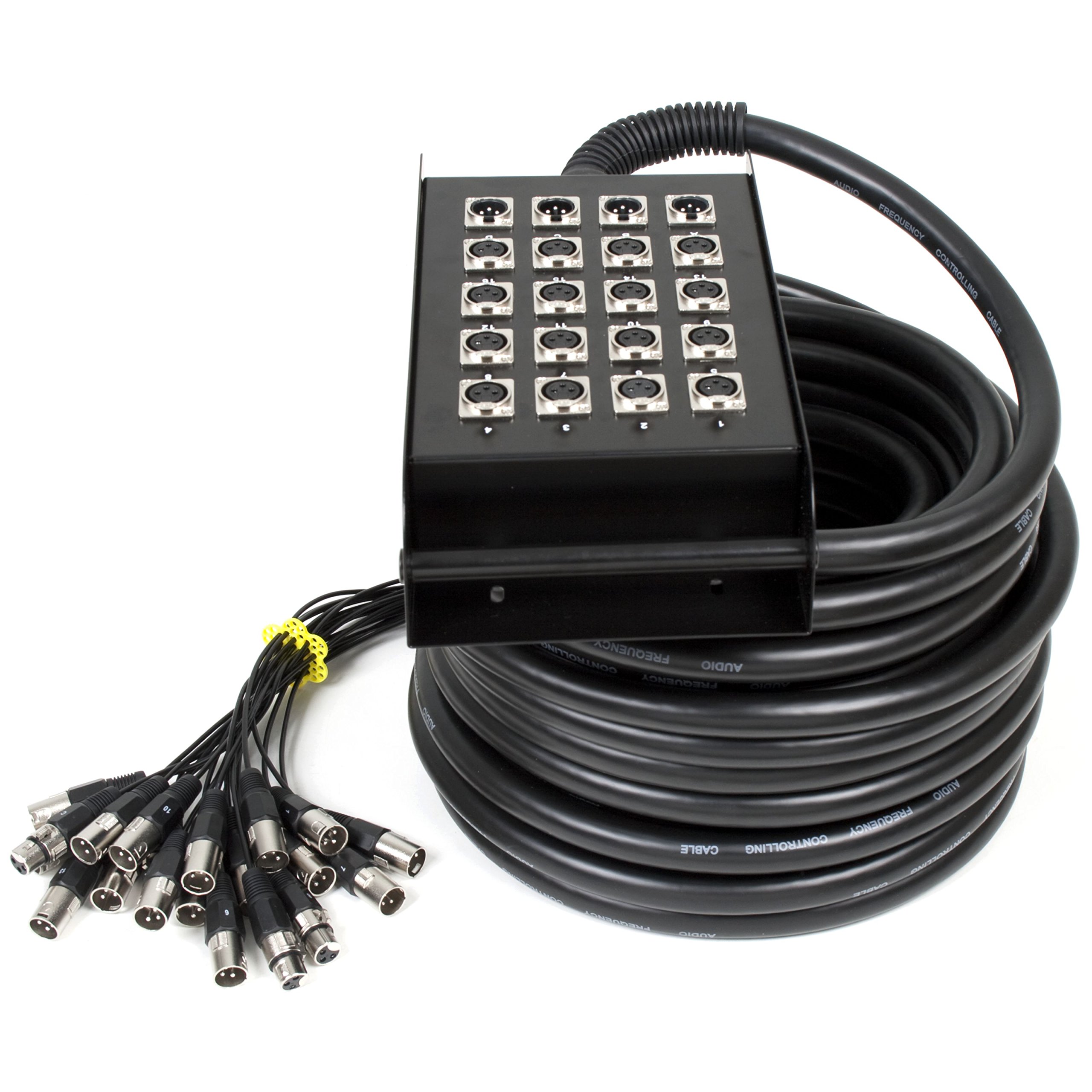 MUSIC STORE Multicore 16/4 30m mit Stagebox - Sicher ummanteltes Multicore-Kabel mit 16 Hin- und 4 Rückwegen