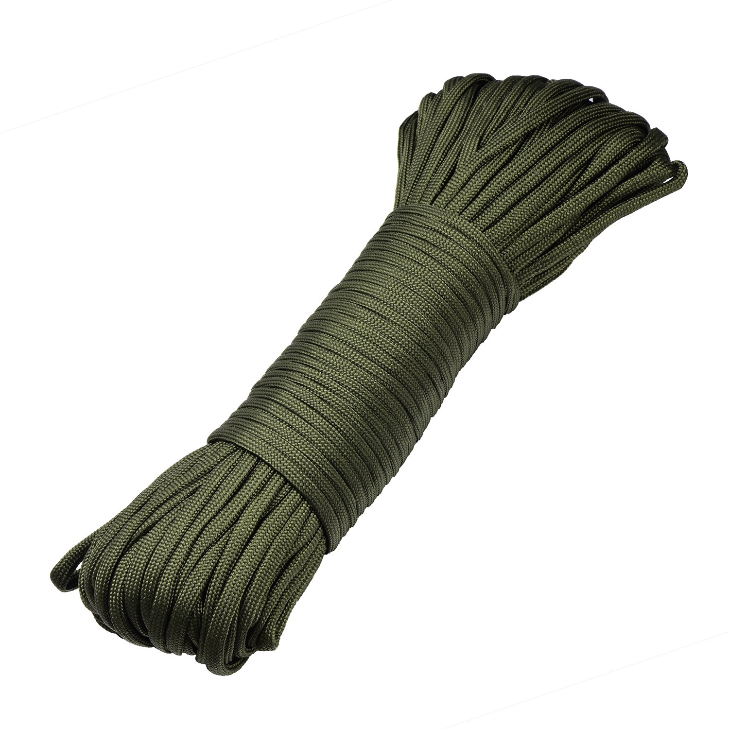 DonDon Cuerda de 30 Metros de Nylon Cuerda de Paracord Cuerda de Supervivencia para Actividades al Aire Libre, para Camping y para Manualidades 4 mm – 7 filamentos Verde Oscuro Camouflage — view 19