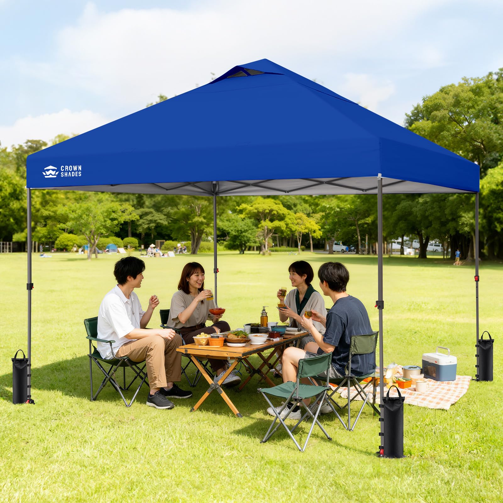 Amazon | CROWN SHADES ワンタッチ タープテント 3m×3m 【セントラル