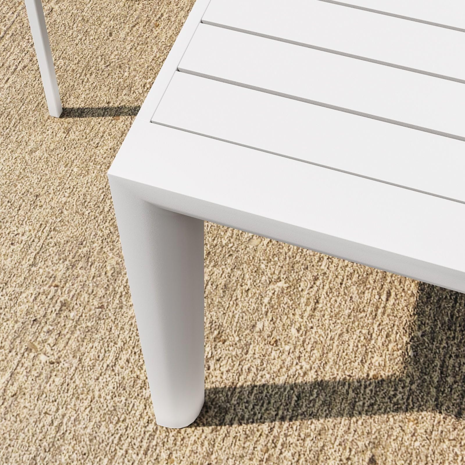 Decor Space Tavolo allungabile Sydney in alluminio Bianco telescopico per esterno (225-300 cm/Tavolo)