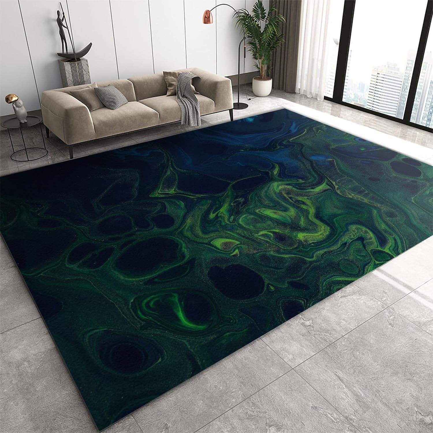 Tapis antidérapant chambre enfant lavable et nettoyage facile pour salon