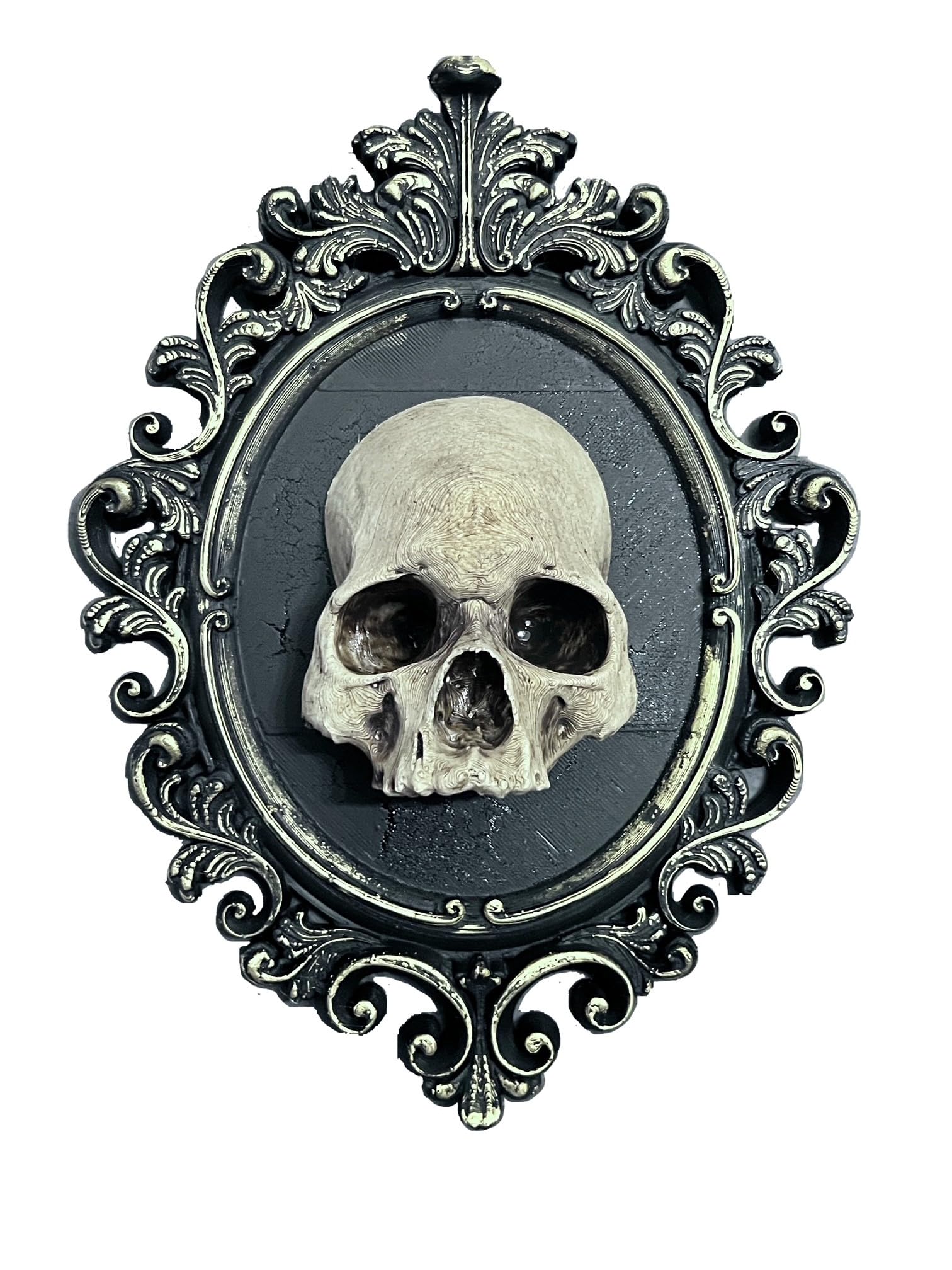 Ornate Victorian skull frame decoration