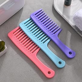 Wide Tooth comb, Large Detangling Comb for Women and Men, Durable Styling Brush for Curly, Long, Wet Hair Types - Professional Hair Care.