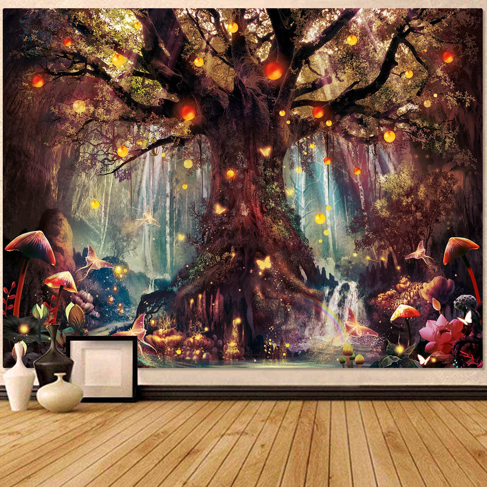 Fantasy Tapestries DBLLF Fantasy Forest Tapestry With Mushroom And - Main Image