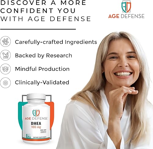 Miniatura 7 de Cápsulas DHEA - Suplementos de DHEA - Apoyo de energía natural y apoyo inmunológico - Apoya la vitalidad, la elasticidad de la piel y el bienestar