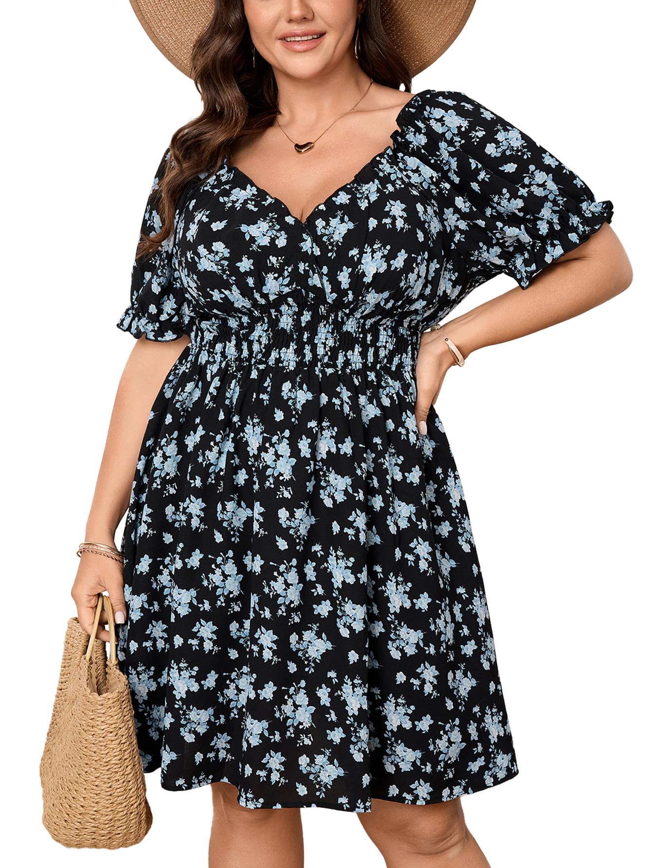 SCOMCHIC Womens Plus Size Summer Casual Sun Dress