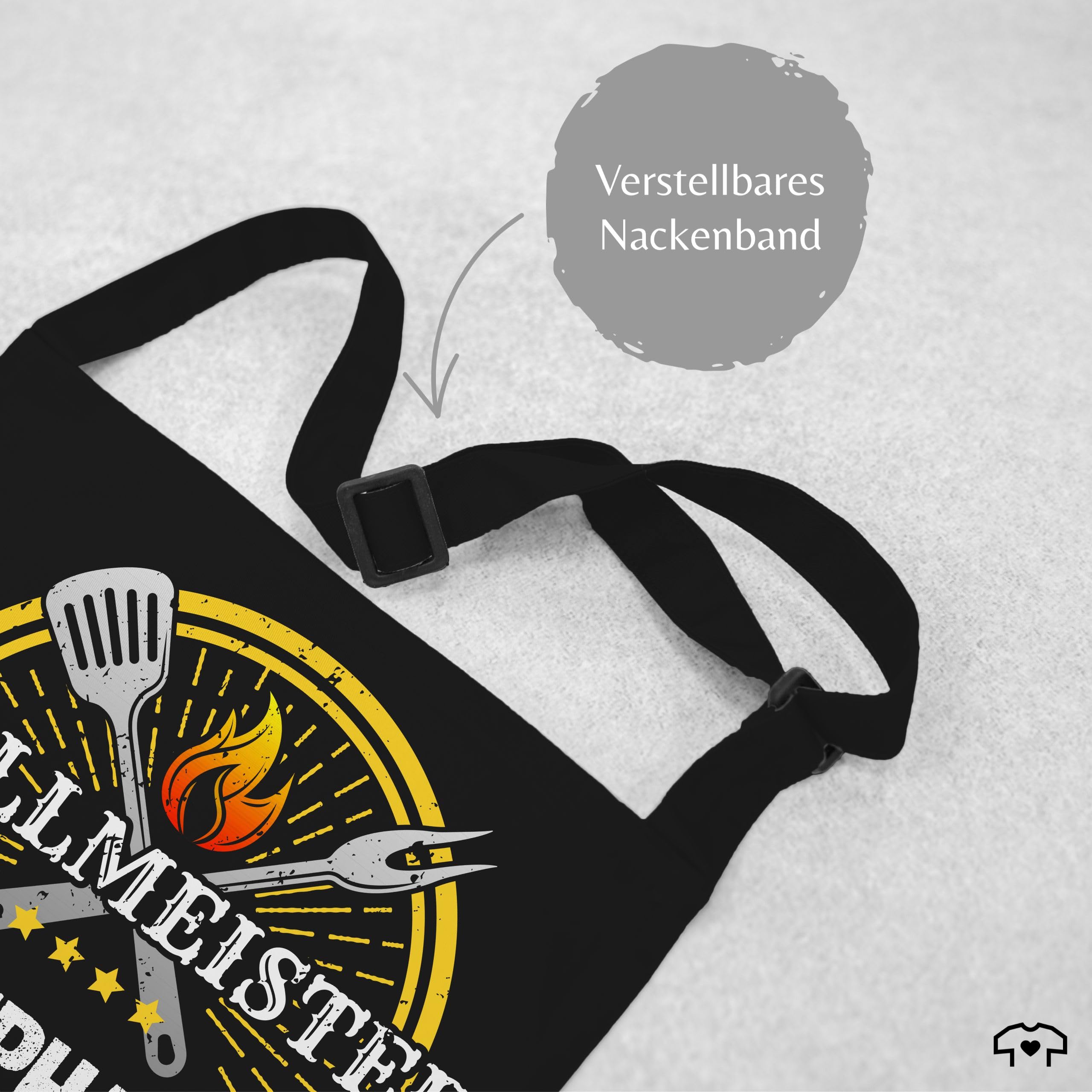 Geschenk mit Namen personalisiert by Shirtracer - Schürze - Grillschürze Herren Männer - Grillmeister Mythos Die Legende mit Name I Vatertag I Geburtstag I Lustig Geschenk Witzig Grillen