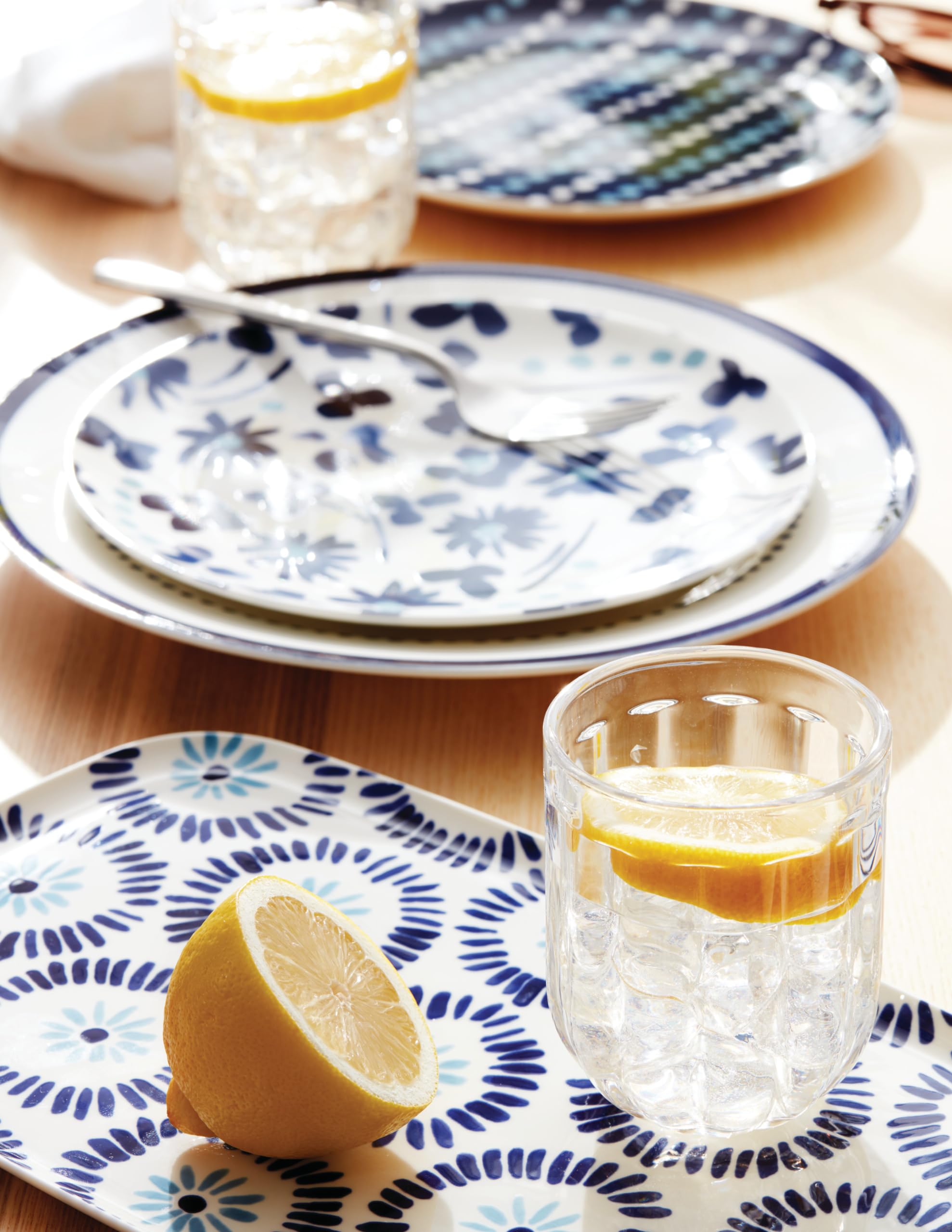 Amazon.com | Kate Spade New York Floral Way Platter, 3.35, Blue