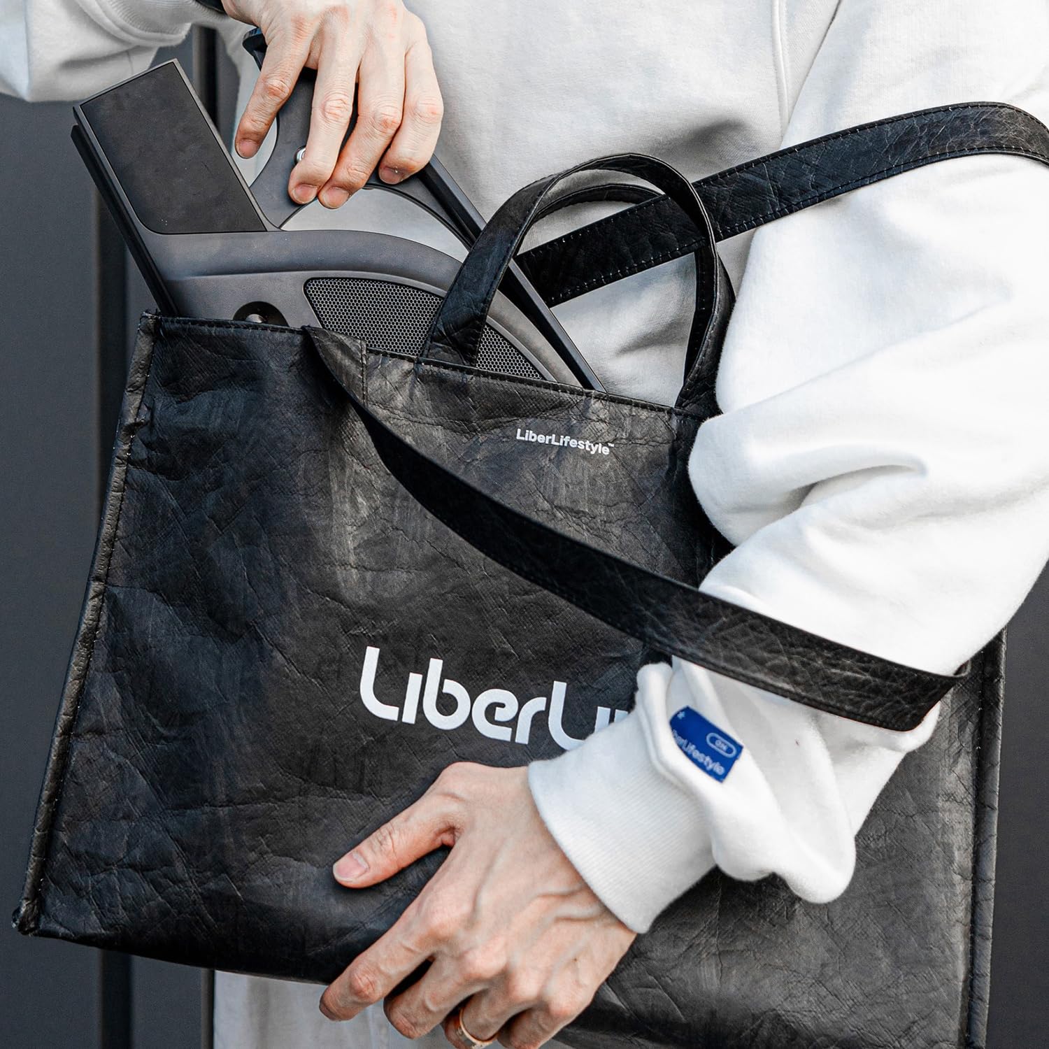 LiberLive C1 Accessory Package - Tyvek Tote, a Replacement Shoulder Strap, and Chord Stickers (White)