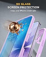 Vista 324 de Miracase Funda magnética para iPhone 14 de 6.1 pulgadas, protector de pantalla de vidrio templado integrado + protector de lente, compatible