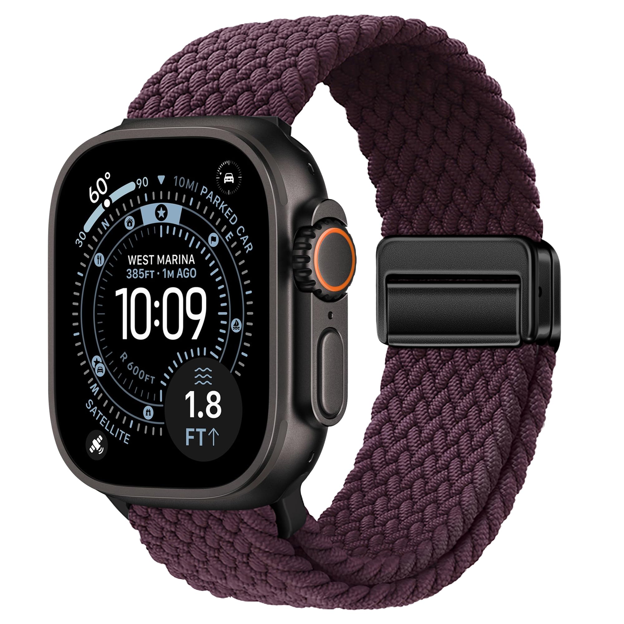 Compatible with Apple Watch Strap 44mm 45mm 46mm 49mm 40mm 41mm 42mm Braided Nylon Band for Series 11 10 9 8 7 6 5 4 SE Ultra 3 2 1 Magnetic Strap-image-49