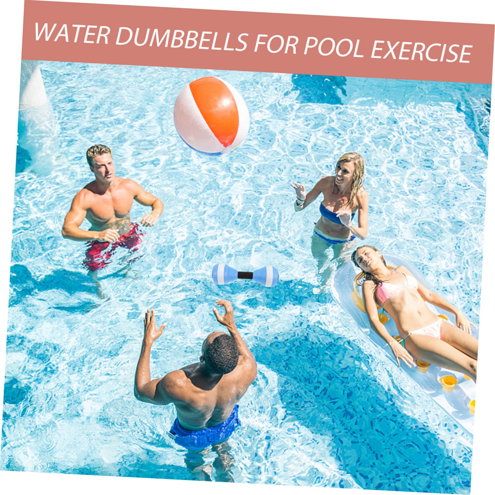 YARNOW 2paia Manubri Galleggianti per Acquagym Attrezzatura Multi- per Allenamenti Piscina per Esercizi Riabilitazione e Fitness