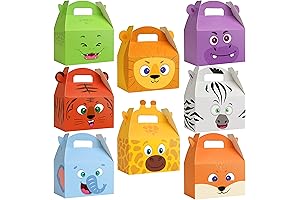 Mocoosy 24PCS Happy Meal Box Animal Party Favor Treat Boxes