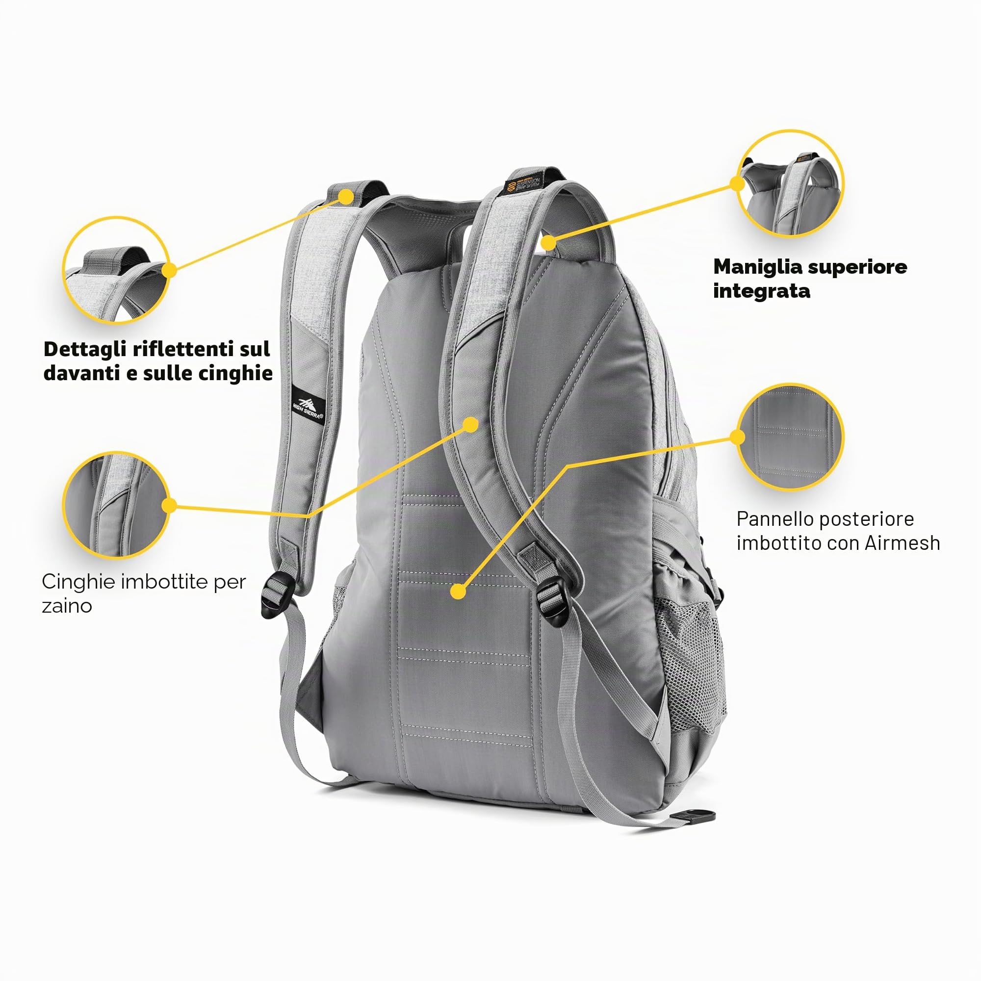 High Sierra Zaino Loop, Nero, 19 x 13.5 x 8.5-inch Unisex-Adulto