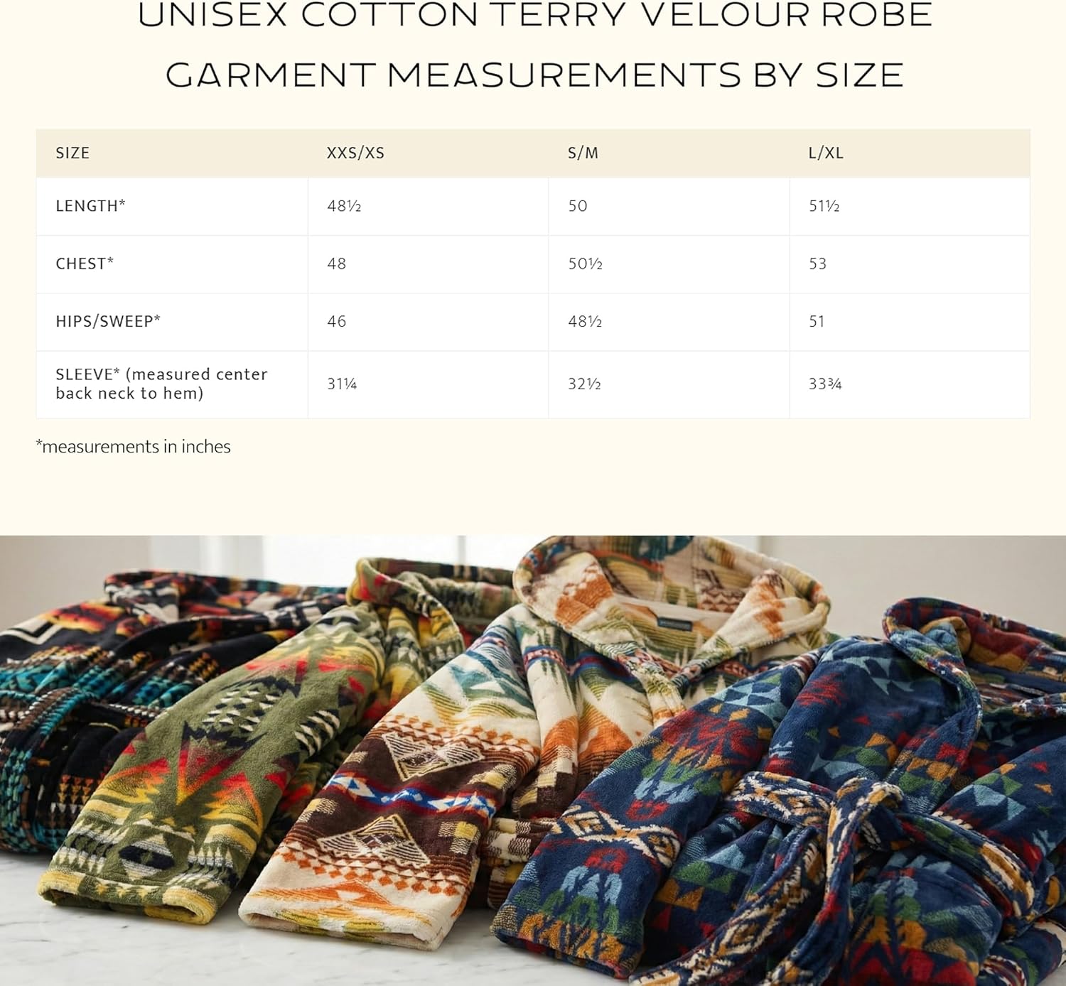Pendleton Men's Robe, 100% Cotton, Unisex Bathrobe with Hood and 2 Deep Pockets, Dual Sizing X/XS, S/M, L/XL, Washable