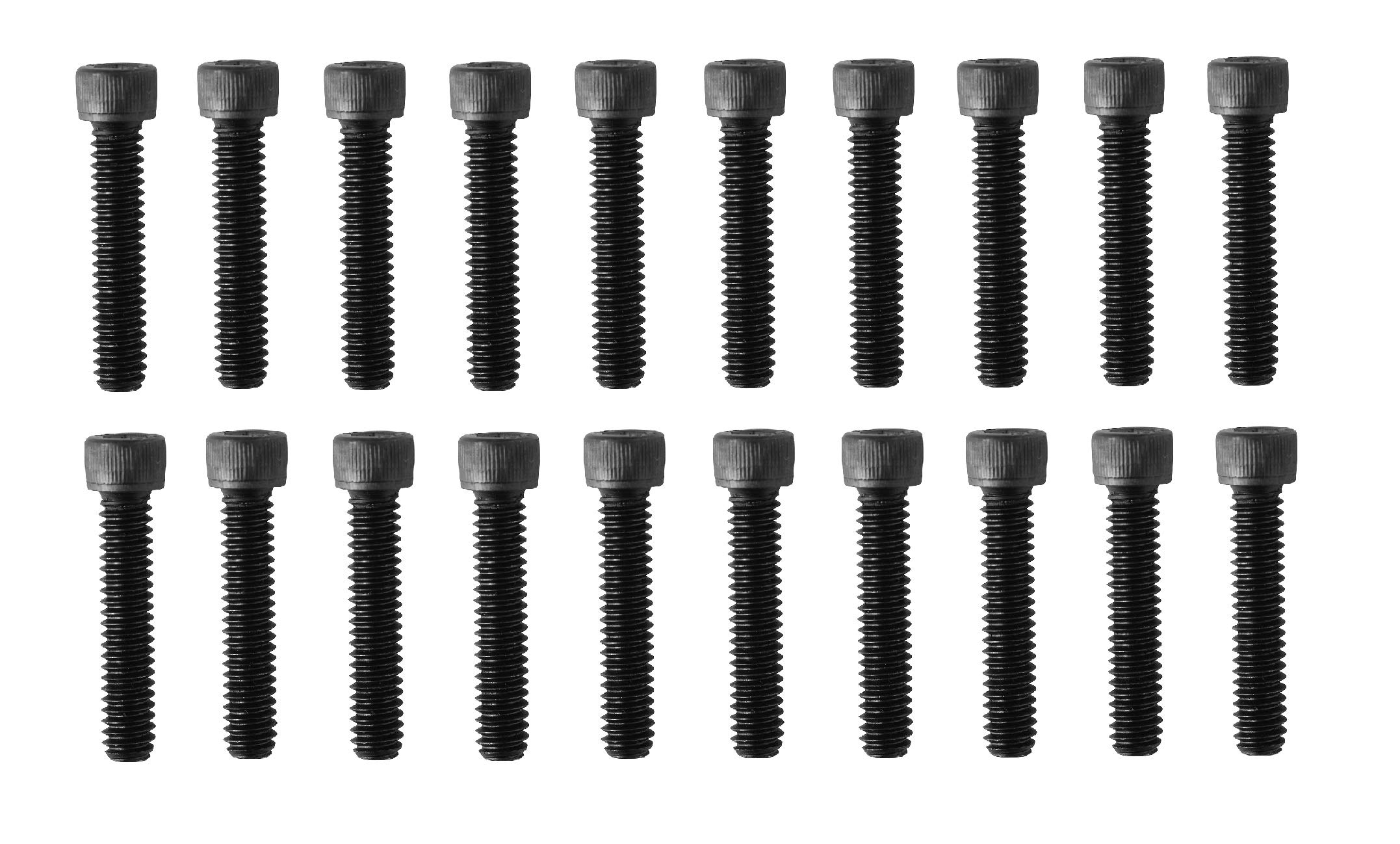 Socket Head Cap Screw, 1/4-20 x 1-1/4", Alloy Steel, Black Oxide, Hex Socket Coarse Thread, 1/4 inch Hexagonal Allen Bolt, Length:1-1/4 inch, Full