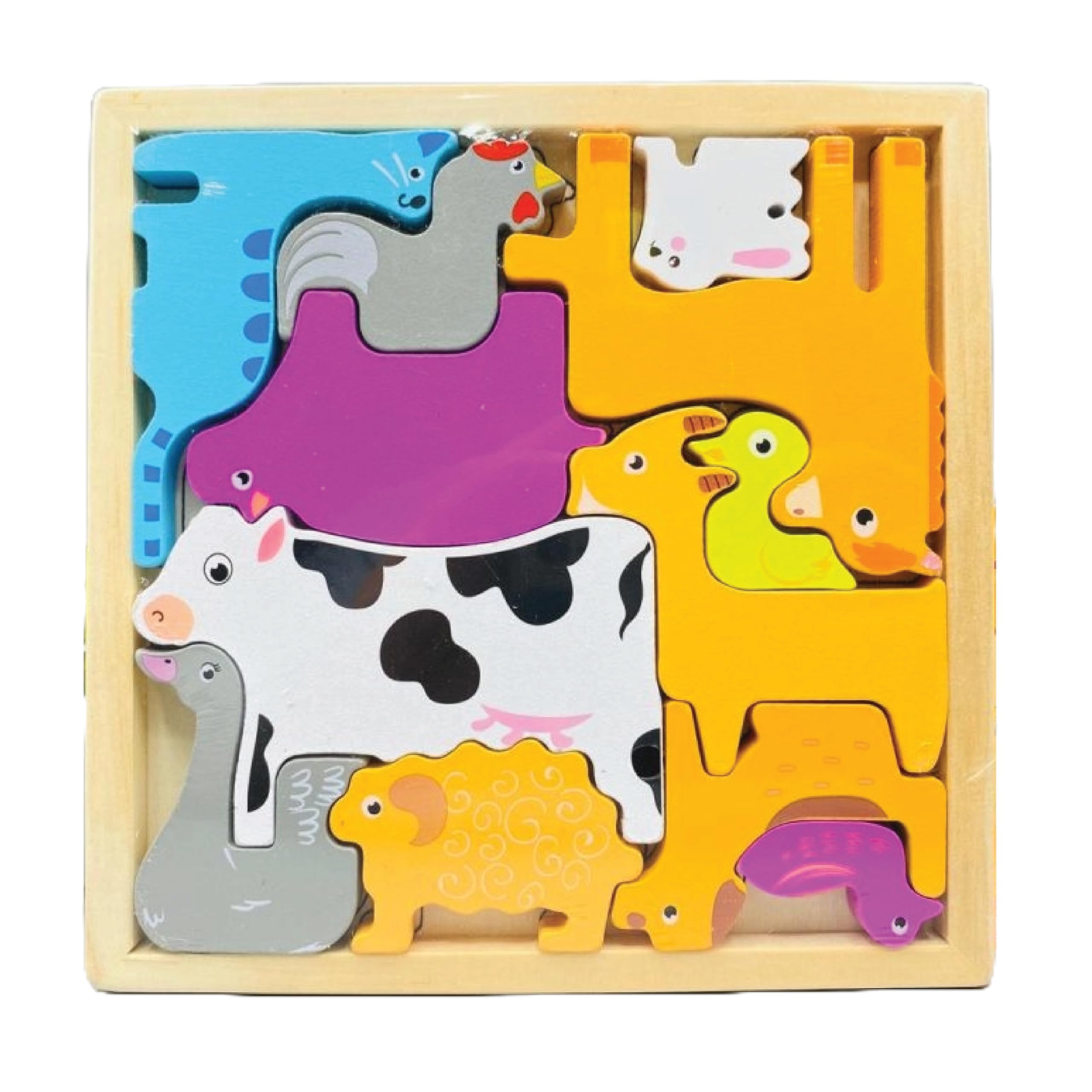 KIDS KINDLY Wooden Stacking & Sorting Puzzle for Kids, Puzzle Games, Wooden Toys, Age 3+, Farm Animals (B0CJ857KP9) Amazon Price History, Amazon Price Tracker