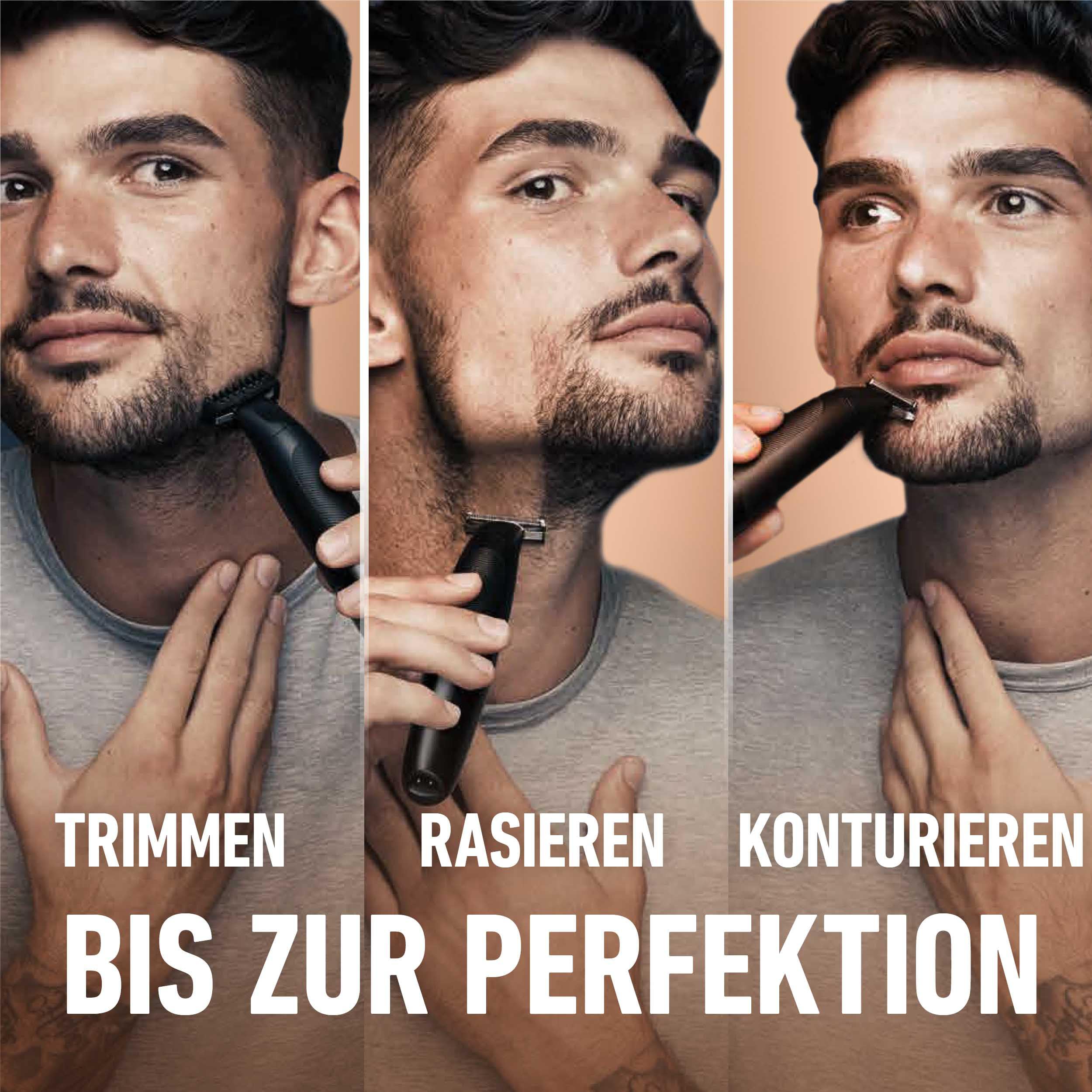 King C. Gillette Style Master Barttrimmer für Herren | Kabelloser Bartrasierer, Trimmer, Elektrorasierer, Wasserdicht, Inkl. 4 Kammaufsätzen, Ladestation Und CenterCut Technologie