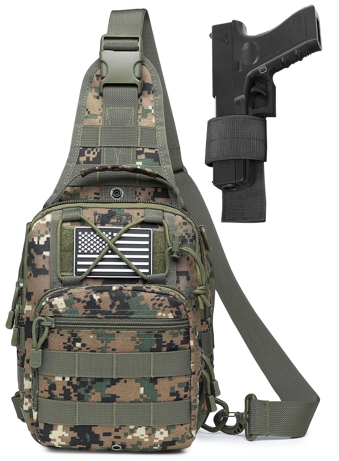 Atbp Molle Tactical Sling Bag Backpack Shoulder Bag For Men Atbp