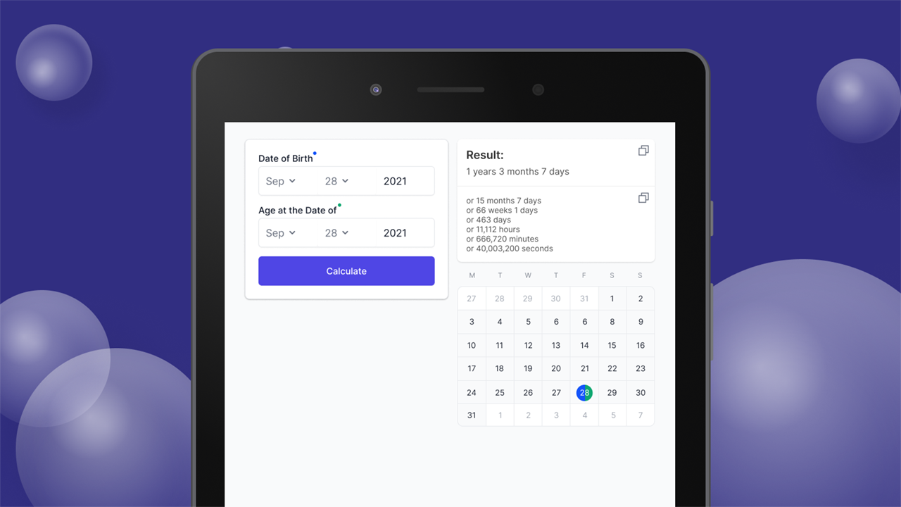 Age Calculator - App on Amazon Appstore