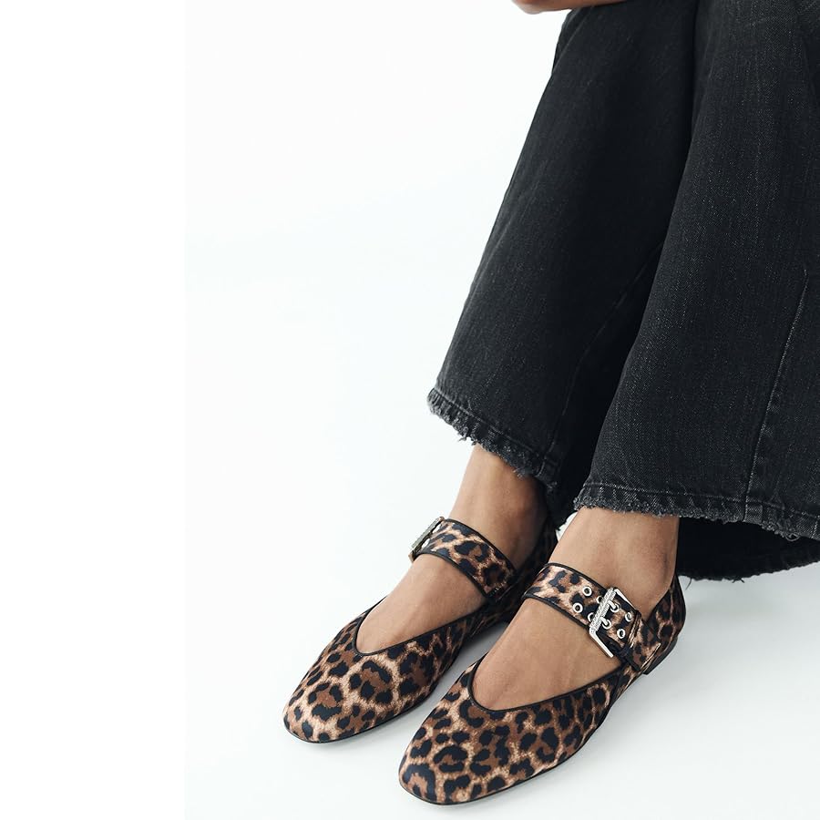 Amazon.com | Moyilishan Leopard Print Ballet Flats Womens