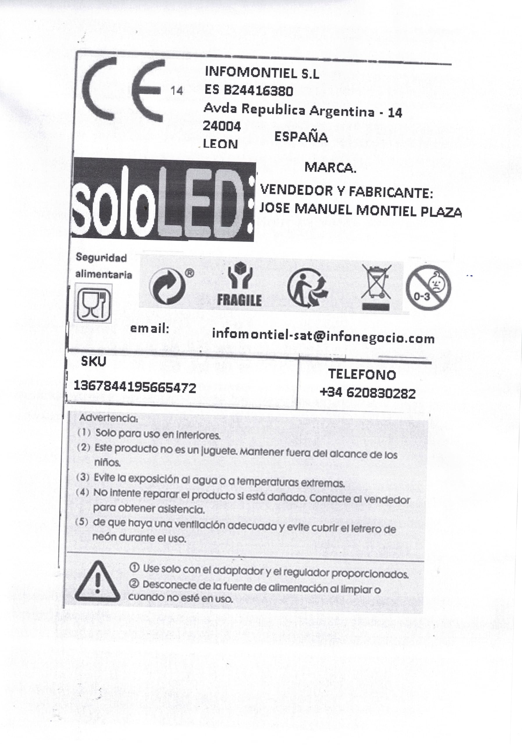 Letrero LED de Salida Luminoso, Señal de exit Emergencia Neón, Blanco y Verde, 40l. x 30an. centímetros, alimentador 12V