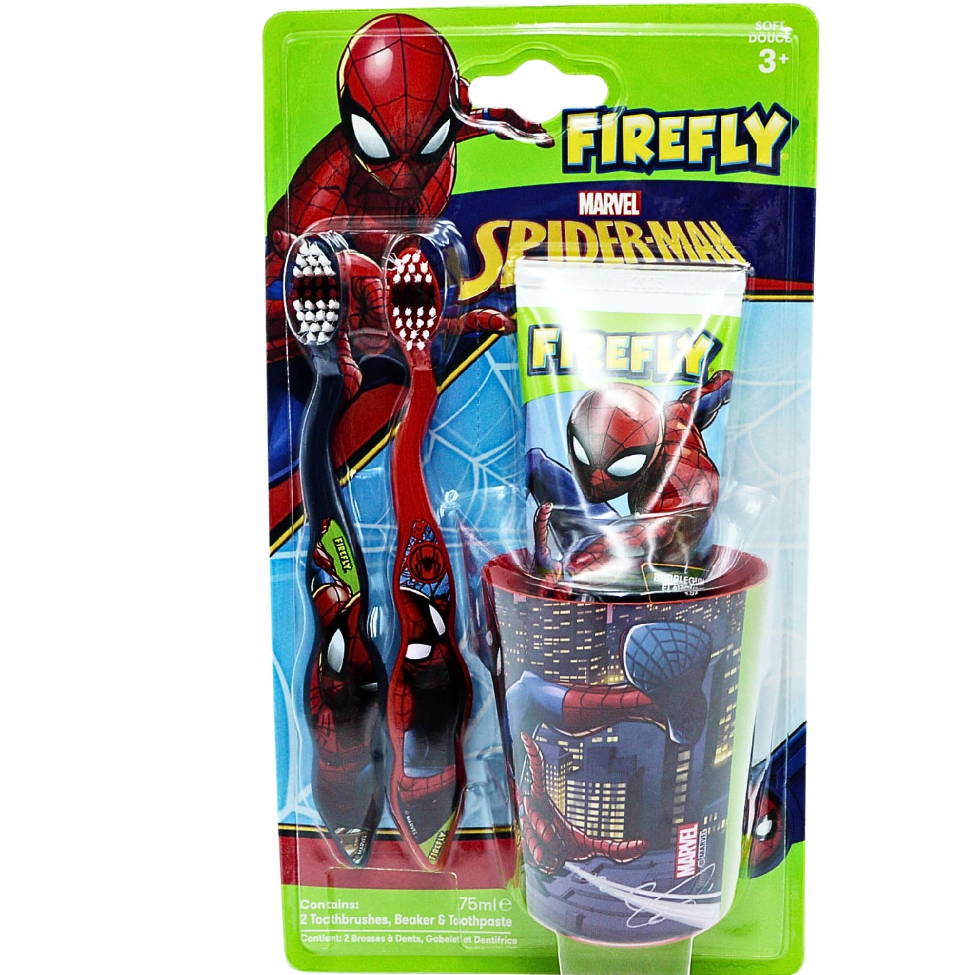 Superheros Toothpaste Bundle consisting Anti Cavity Toothpaste x1, Superhero Toothbrush x2, and Superhero Cup