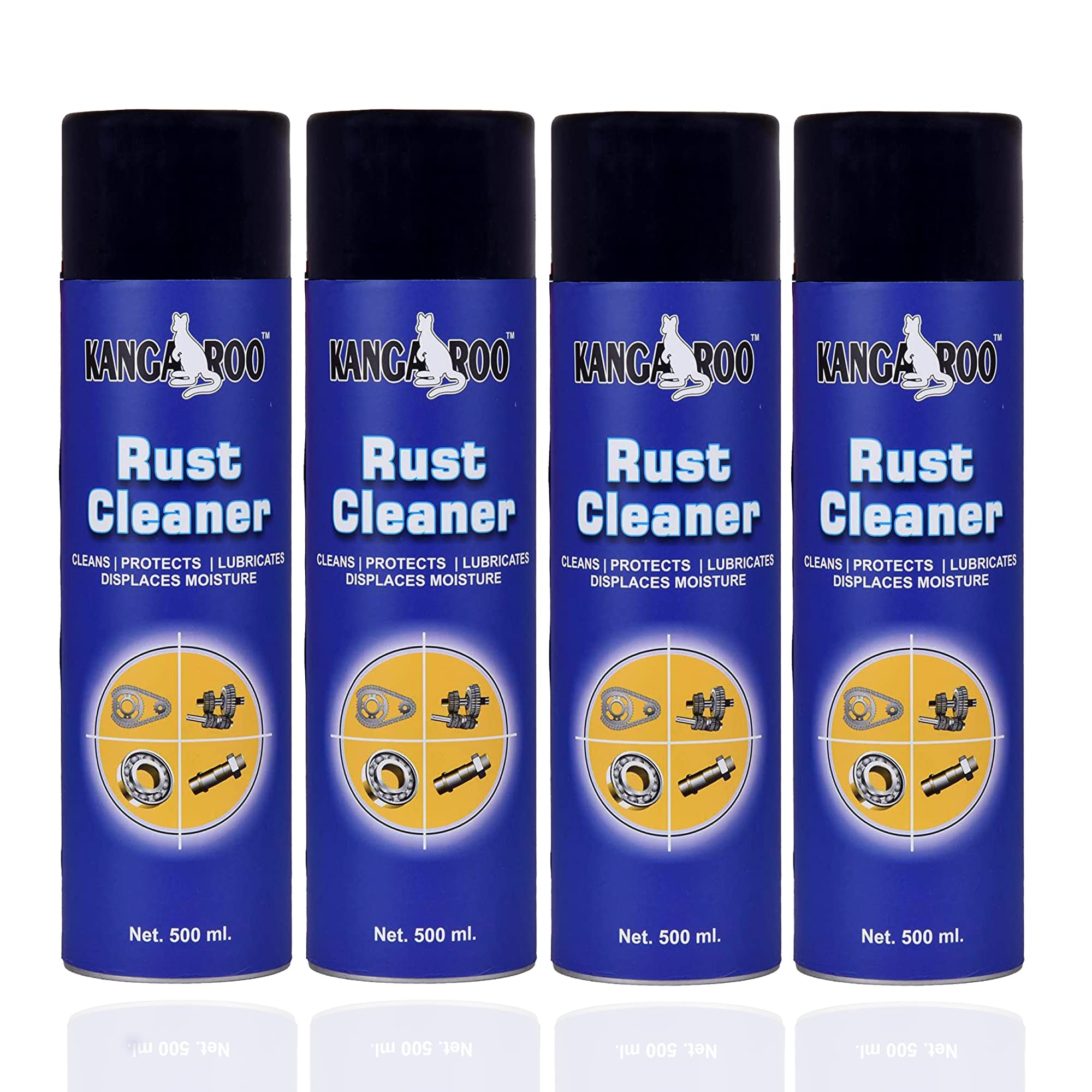 Kangaroo® Rust Remover Spray, Multipurpose- 500 ML Each (Set of 4)