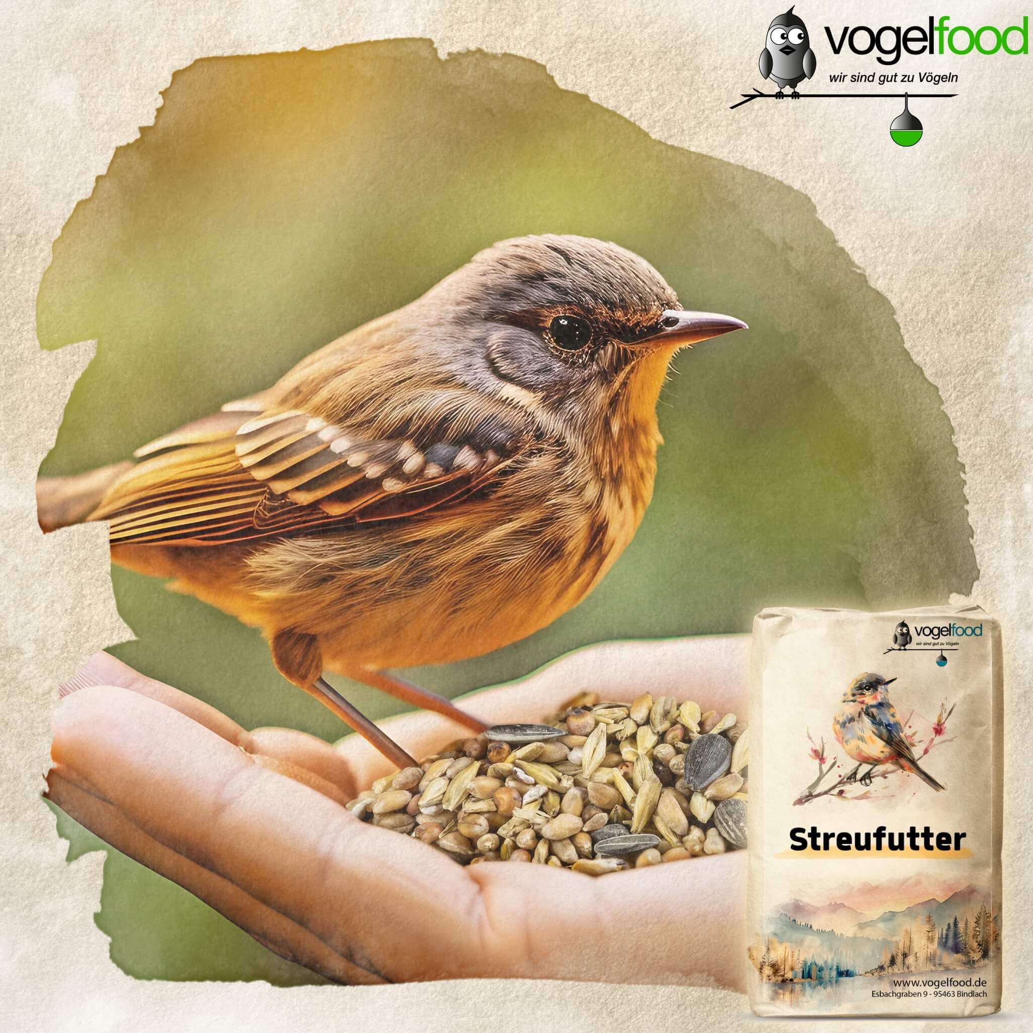 Samore Vogelfood 25 kg Streufutter für Wildvögel erstklassige Zusammensetzung Vogelfutter
