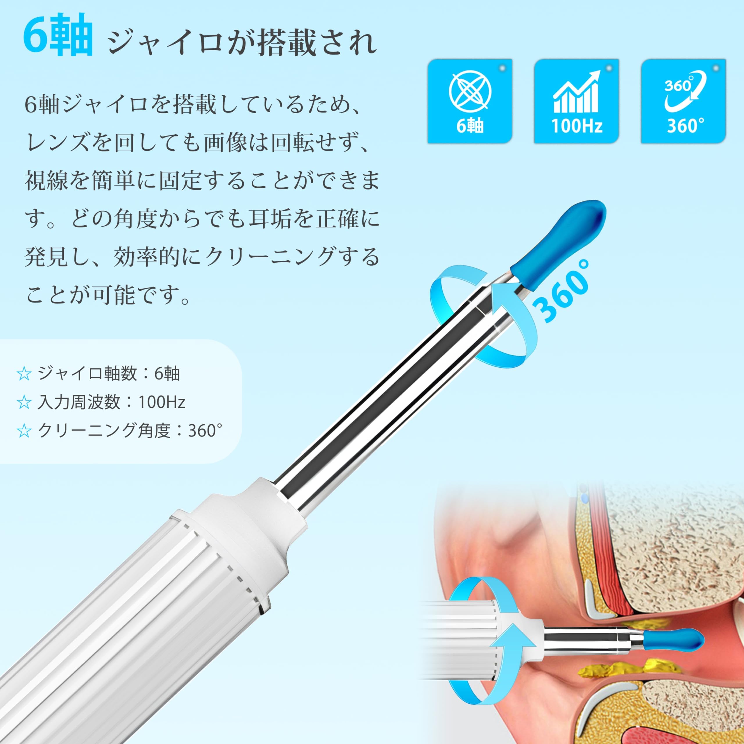 Amazon.co.jp: NXXHEYIN 耳かき カメラ 耳掃除【ワイヤレス接続＆1296P