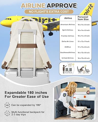 Vista 148 de VECAVE Mochila de viaje para laptop, mochila aprobada para vuelos,Mochila deportiva para universidad casual, E-peacockblue, Mochila para laptop