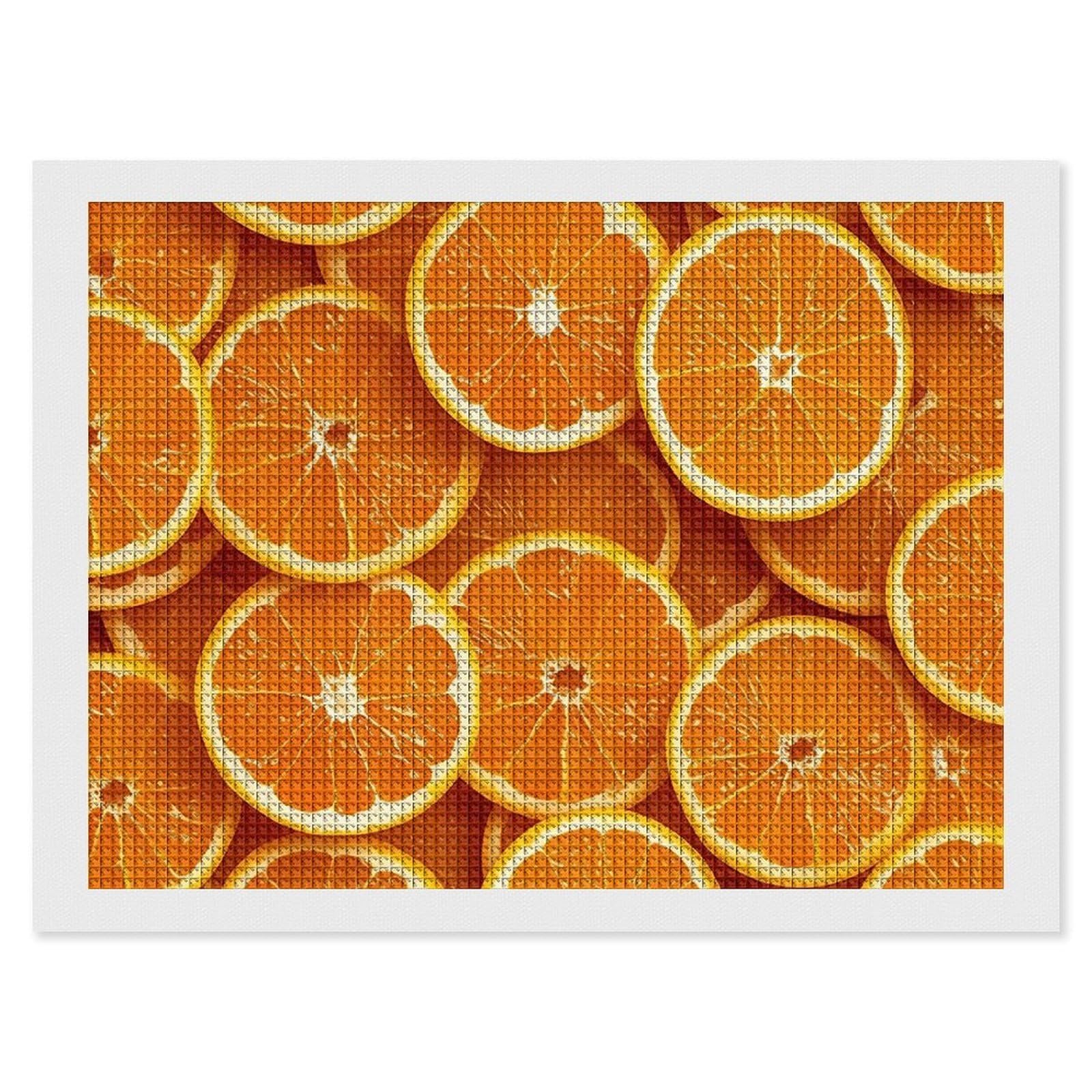 NONHAI Diamond Painting Kits for Adults - DIY Diamond Art Kits for Beginners - Full 5D Paint Drill Diamond Dots Paintings- Orange Slices Diamonds Pictures Gem Art and Craft Wall Decor 12"x16"