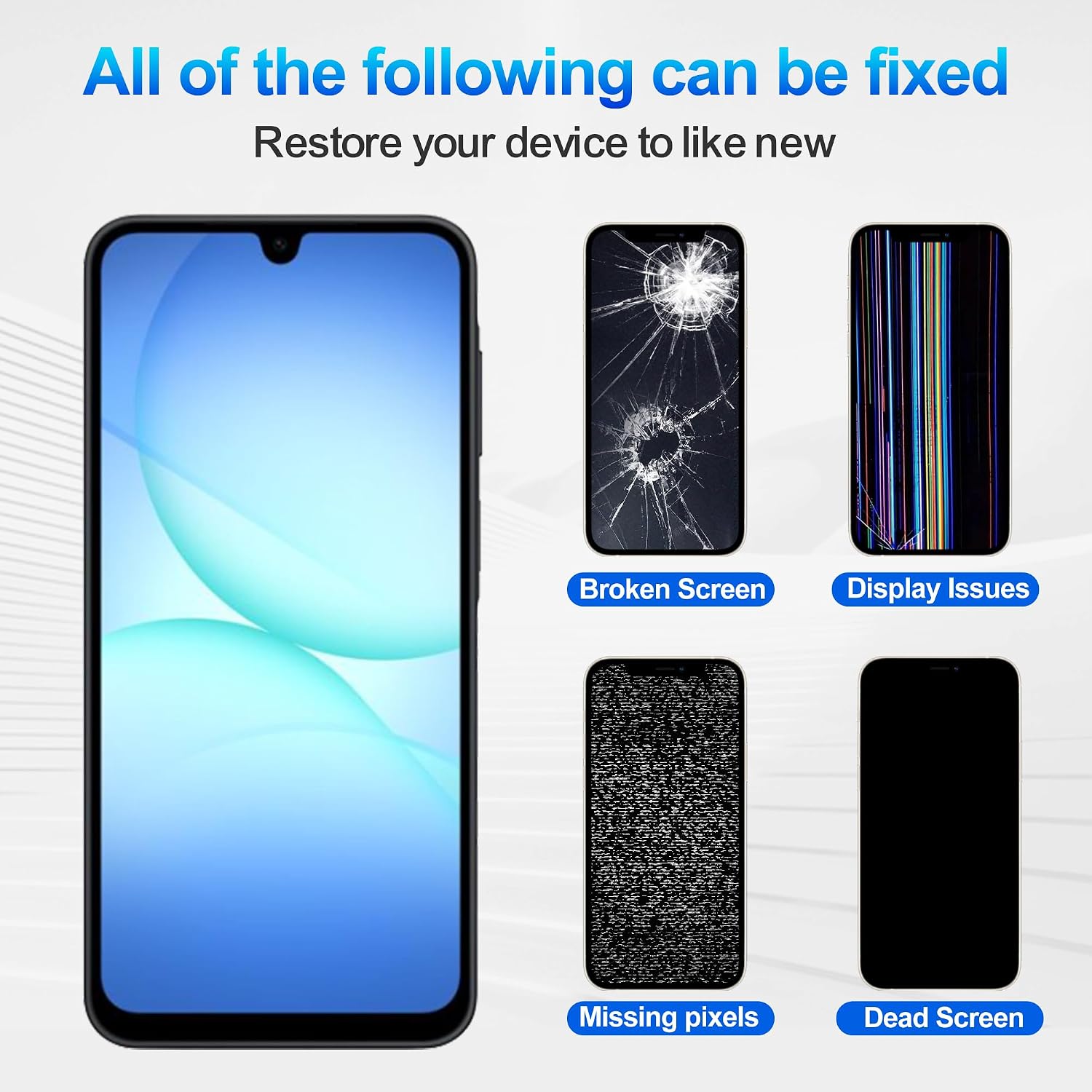 TFT Display Compatible with Sam-Sung Galaxy A17 4G/5G SM-A175F SM-A175M SM-A176B LCD Display Touchscreen Digitizer Assembly 6.7 inch with Repair Toolkit