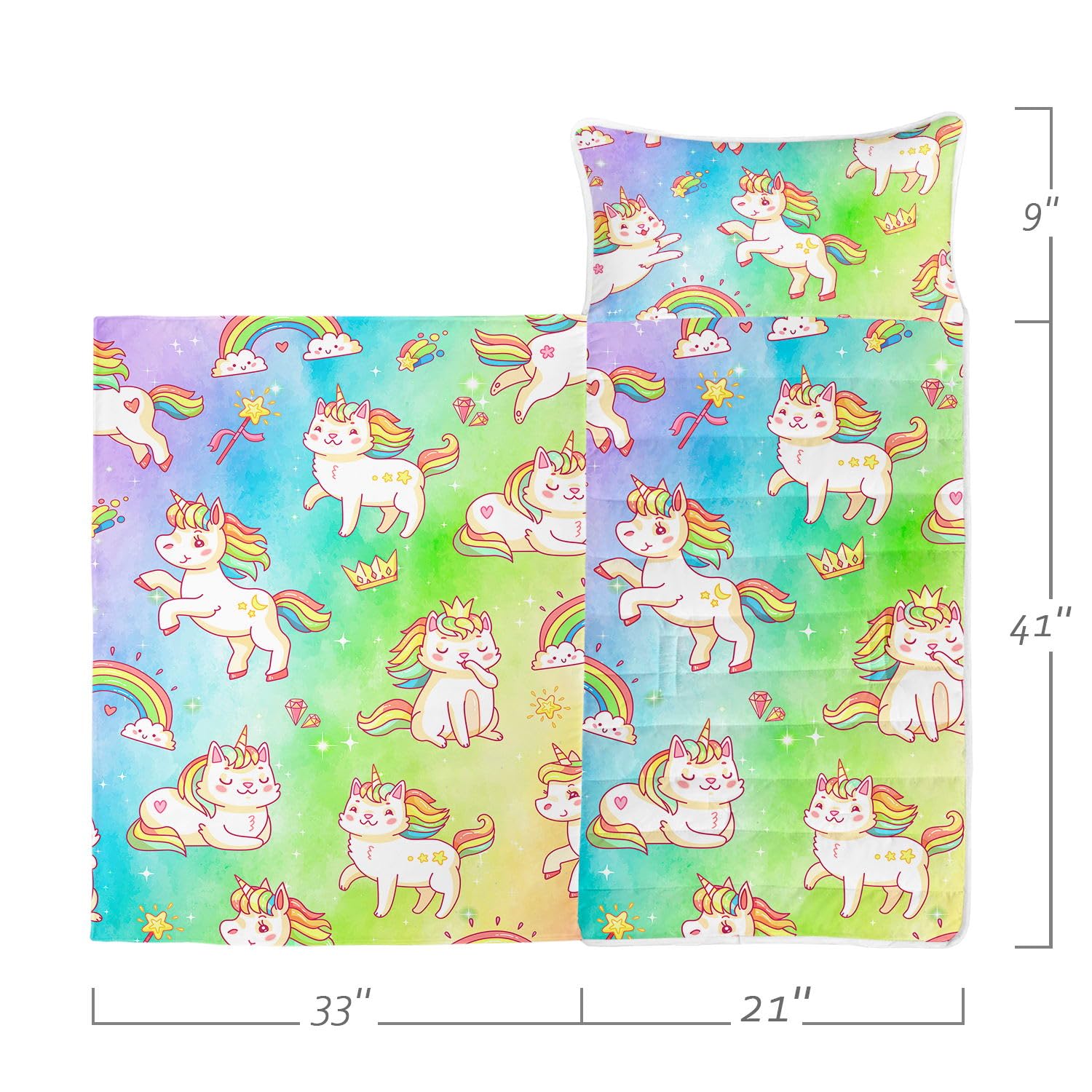 HOSIMA Nap Mat -Unicorn Sleeping Bag with Removable Pillow - Image 2