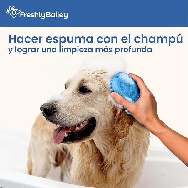 Foto 3 de 7 de Cepillo de goma tipo curry para perros de pelo corto - Cepillo suave y delicado para eliminar el pelo muerto