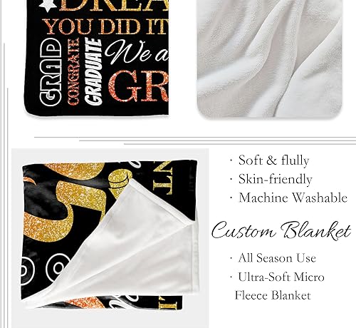 Miniatura 6 de Manta personalizada con collage de fotos, manta de fotos personalizada para graduados, manta personalizada, regalos para temporada de graduación,