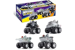 DINOBROS Shark Toys Pull Back Cars for Boys